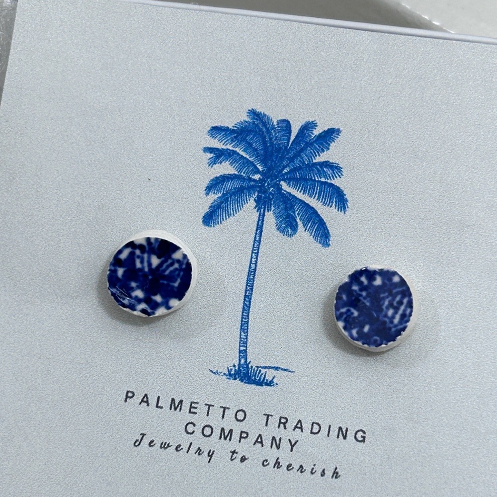 Chinoiserie Blue White China Earrings Handmade New Weddings Graduation Birthday - Picture 4 of 5